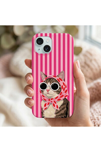 Iphone 14 Plus / 15 Plus İle Uyumlu Stitch Desen Tasarımlı Yüksek Kalite Lansman İçi Kadife Kılıf