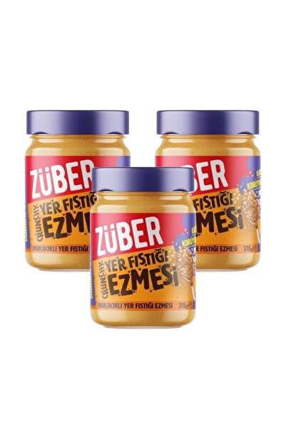 Züber Crunchy Yer Fıstığı Ezmesi 315g x 3 Adet