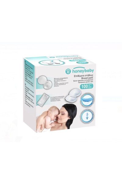OEM Tampoane albe pentru alăptare, ambalate individual, Honey Baby - 100 bucăți