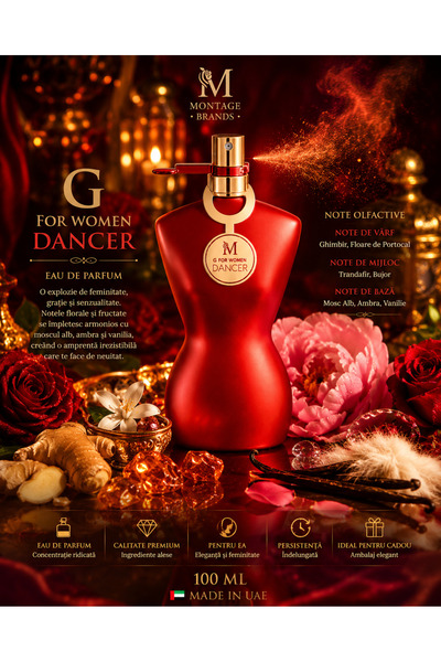 Montage Brands Parfum Damă G For Women Dancer Eau de Parfum 100 ml – Floral O...