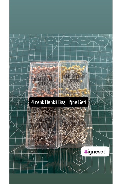 ALOTUHAFİYE RENKLİ BAŞLI İĞNE SETİ (4 renk 4 kutu)