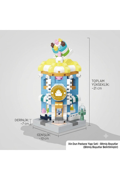 TOYTOPIA Koco Cake Shop 286 Piece Cake Cafe Shop Building Set – Mini Bricks A...