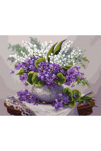 IPICASSO Set de pictură pe numere, cu ramă, parfum de primăvară, 40x50 cm