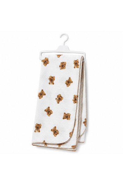KÜÇÜK TERZİ 100% Cotton Muslin Baby Blanket Animal Patterned Newborn Swaddle ...