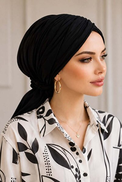 Aişe tesettür Black Buckle Bonnet