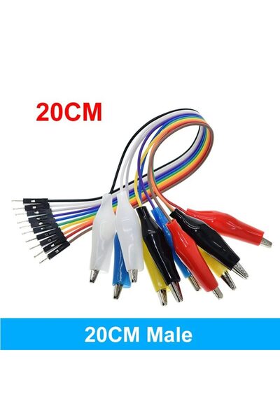Generic Alligator Male Καλώδιο 20 cm – Jumper Clip Male 2,54 mm για DIY Elect...