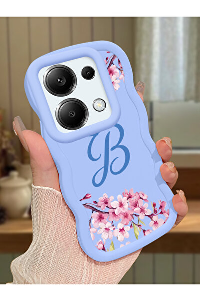 PATTERNOVA Redmi Note 13 Pro 4G Uyumlu Dalgalı yumuşak kenar kiraz çiçeği kıl...