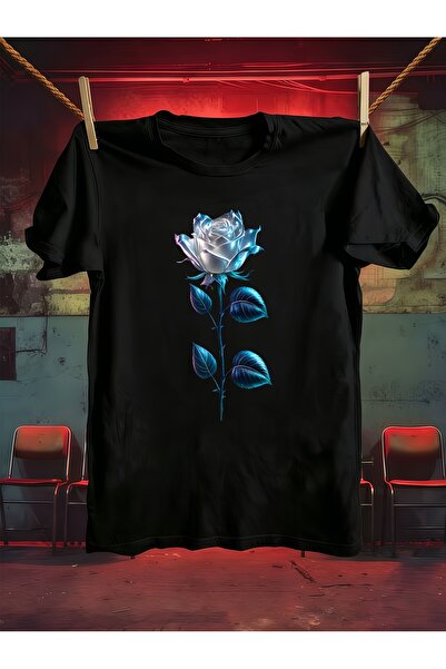 212Wear Men'S Pure T-Shirt, Featuring a Dreamy Blue Rose Print, Machine Washa...