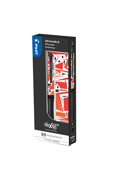 Pilot Pix roller cu cerneală FriXion Ball + Heralbony 0.7 mm cu mecanism clic...