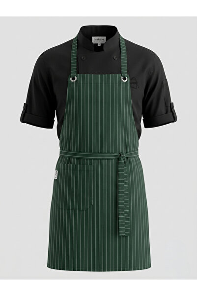 D-Apron Studio Comfortline Çizgili Önlük "Yeşil"