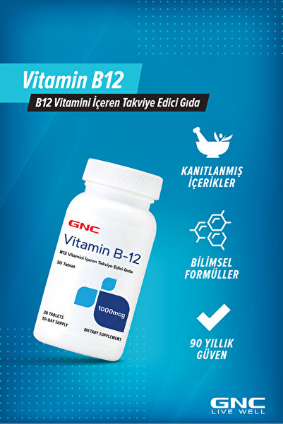 GNC Vitamin B12 1000 MCG - 30 Tablet