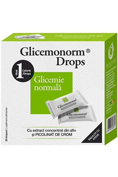 Dacia Plant Glicemonorm Drops - Glicemie Normala, 20 bucati