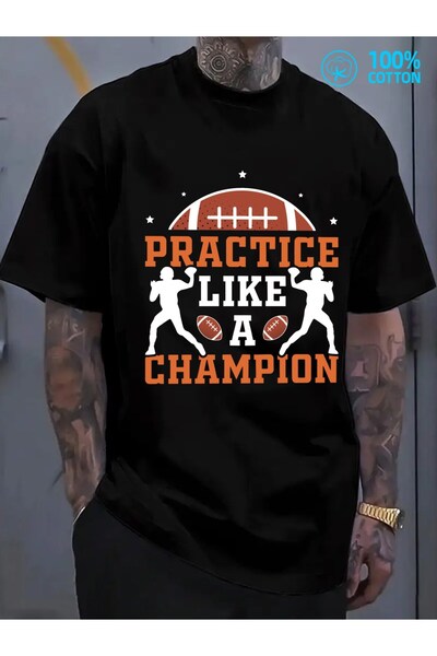 BASEPULSE Practice Like a Champ Funny Graphic Men's 180G 100% Cotton Elegant ...
