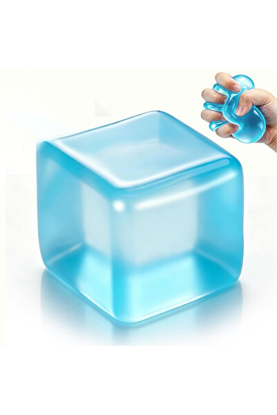 BlueFire Blue Solid Squish Sensory Cube Toy for Kids & Adults – 2 Inch | Soft...