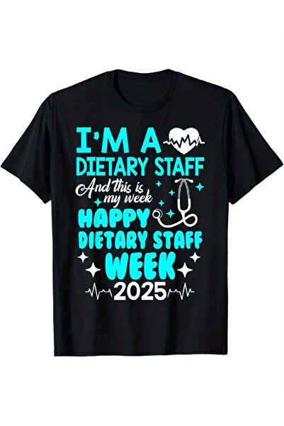 BASEPULSE Men's Dietary Staff & Nurse Week 2025 Medical T-Shirt - Black with ...