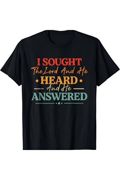 BASEPULSE تي شيرت I Sought The Lord Heard He Answered Faith للجنسين، تي شيرت ...