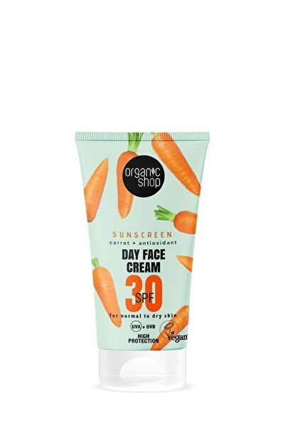 organic shop Αντηλιακή Κρέμα Προσώπου με SPF30 για Κανονική-Ξηρή Επιδερμίδα, ...