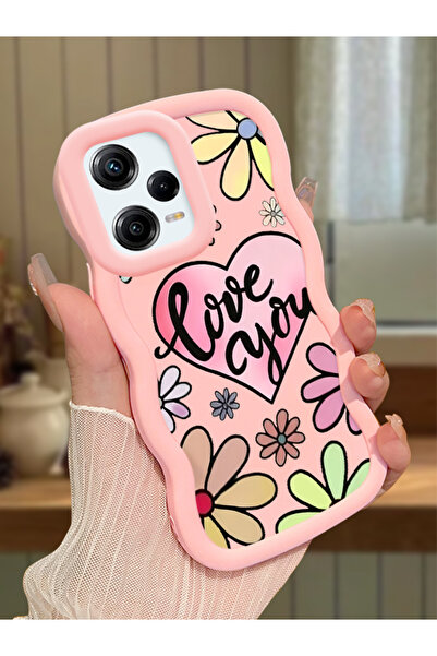 Hontinga Redmi Note 12 Pro 5G Uyumlu Kılıf kamera koruyucu Pembe Silikon Coup...