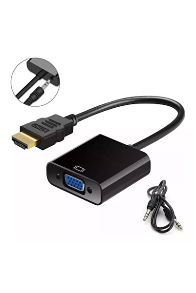 OEM Adaptor HDMI-VGA 1080p cu cablu audio de 3.5mm, Conversie video, Suport H...