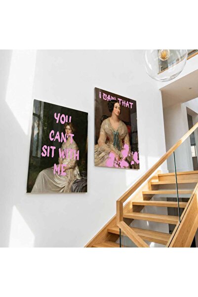 arslart Pop Art Kadın Portre Cam Görünümlü Pleksi Tablo Seti – Modern Vintage...