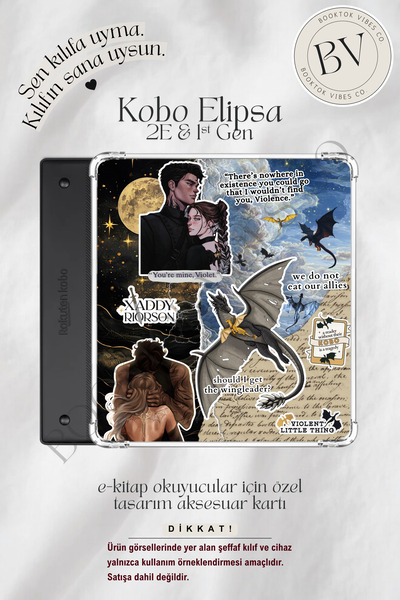 BookTok Vibes Co. Fourth Wing / Dördüncü Kanat Temalı Insert - Kindle ve Kobo...