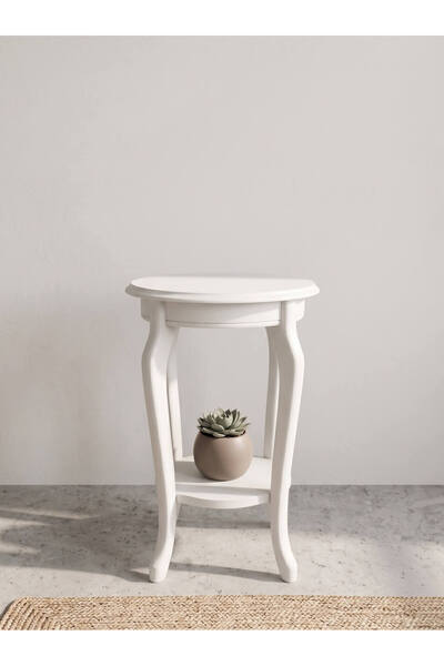 KleinHaus Furniture Ahşap Saksılık, Dekoratif Yan Sehpa