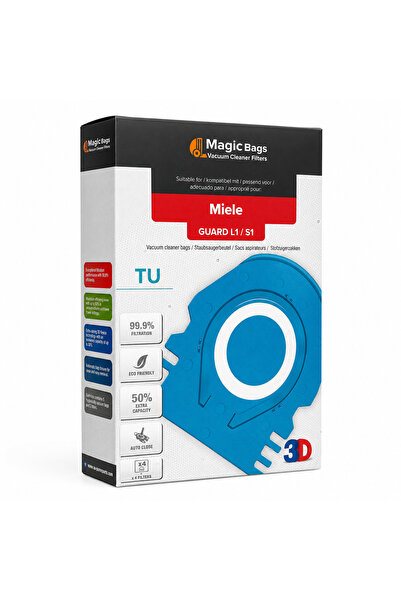 famous Miele Miele Tu Guard L1, Guard S1, Co Guard M1 Compatible Dust Bag 4-Pack