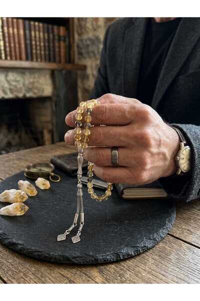 DOĞA KUTUSU Citrine Natural Stone Prayer Beads, Compatible with Gemini, Leo, ...