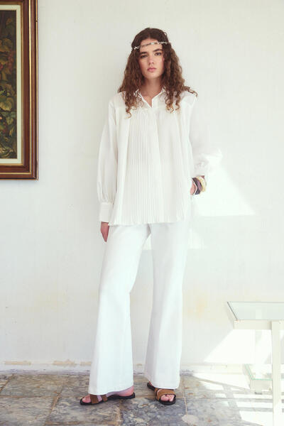 Touché Privé Plissed Belt Detail Shirt