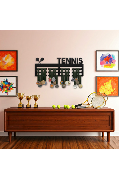 Bafidica Tenisçiler İçin Tasarlanmış Tenis Raketi Figürlü Madalya Askısı