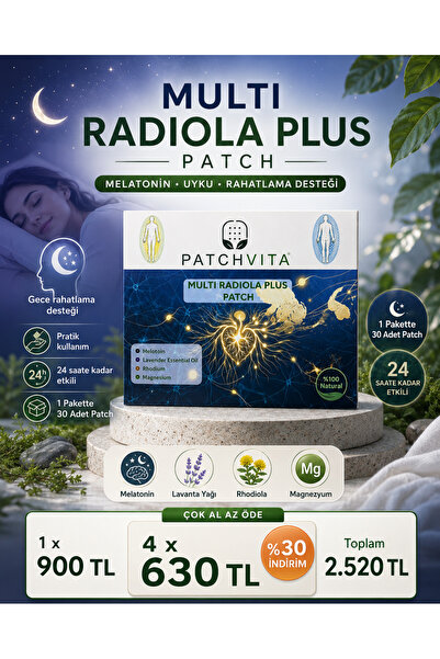 Patchvita Multi Radiola Plus Patch-Melatonin ve Uyku Destek Bandı Transdermal...