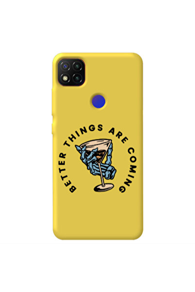 Other Xiaomi Redmi 9c Better Things Are Coming Yellow Colored Silicone TPU Θήκη