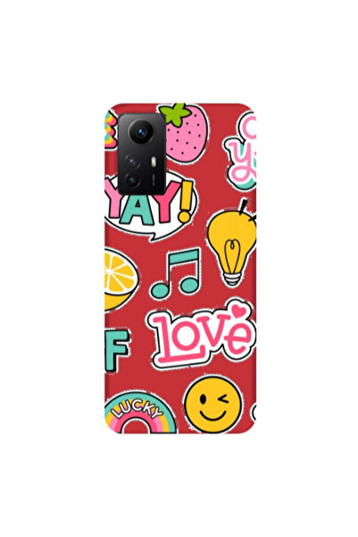Other Xiaomi Redmi Note 12s Cute desing Red Colored Silicone TPU Θήκη