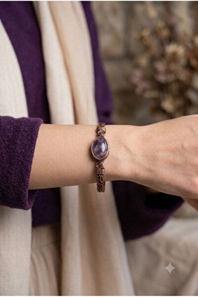 DOĞA KUTUSU Natural Amethyst Stone Compatible with Pisces, Aquarius Zodiac Si...