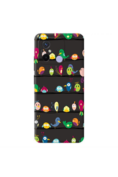 Other Xiaomi Redmi 12C birds Black Colored Silicone TPU Θήκη