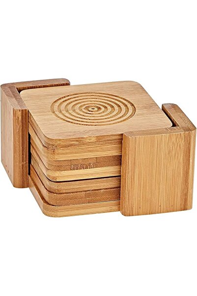 The Bros 2724623298597 Wood Coaster 11.5 X 7 cm, Brown