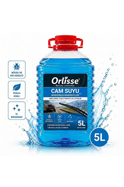 orlisse beauty cosmetic Orlisse Mavi Cam Suyu 5 Litre - Güçlü Böcek ve Kir Sö...