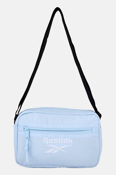 Reebok حقيبة كروس بودي للرجال بشعار العلامة التجارية، لون أزرق فاتح