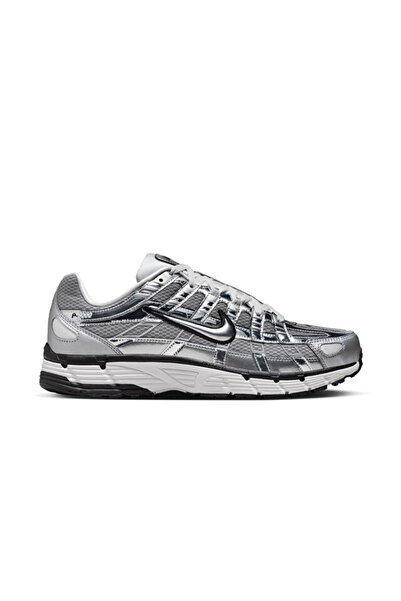 Nike P-6000 Retro Koşu Stili Günlük Spor Ayakkabı Metalik Gri / Siyah / Beyaz