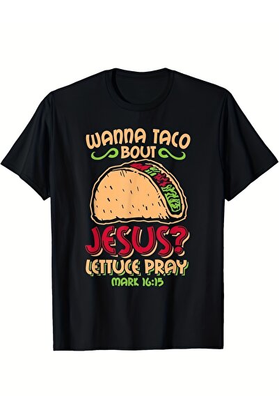 BASEPULSE تي شيرت رجالي مضحك بطبعة 'Wanna Taco Bout'، هدية مثالية للمسيحيين، ...