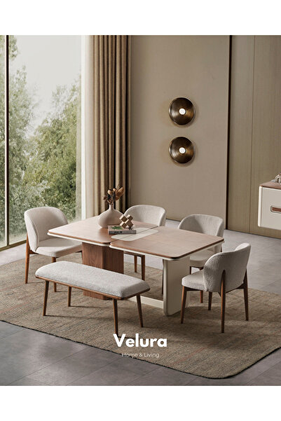 Velura Home & Living Enna Yemek Masası & Mutfak Masası - 4 Sandalye