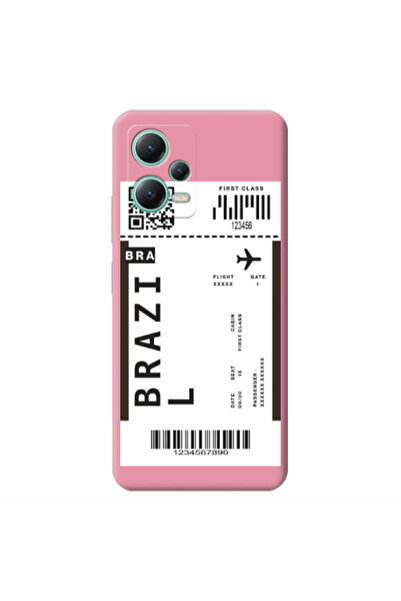 Other Xiaomi Redmi Note 12 Pro 5G Brazil BRA Pink Colored Silicone TPU Θήκη