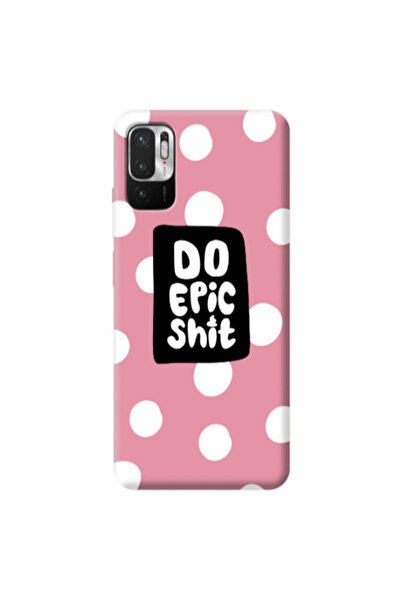 Other Xiaomi Redmi Note 10 Pro 5G Do Epic Shit Pink Colored Silicone TPU Θήκη