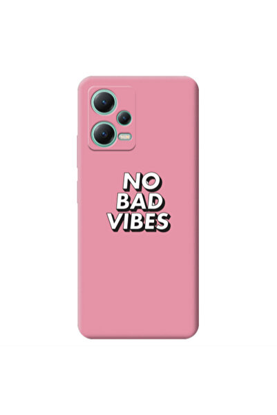 Other Xiaomi Redmi Note 12 Pro 5G No bad vibes Pink Colored Silicone TPU Θήκη