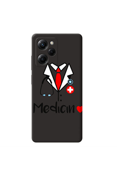 Other Xiaomi Poco X5 Pro Medicin Black Colored Silicone TPU Θήκη