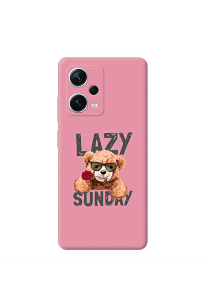 Other Xiaomi Poco X5 Lazy sunday Pink Colored Silicone TPU Θήκη