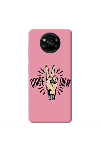 Other Xiaomi Poco X3 /X3 Pro Carpe Two Diem Pink Colored Silicone TPU Θήκη
