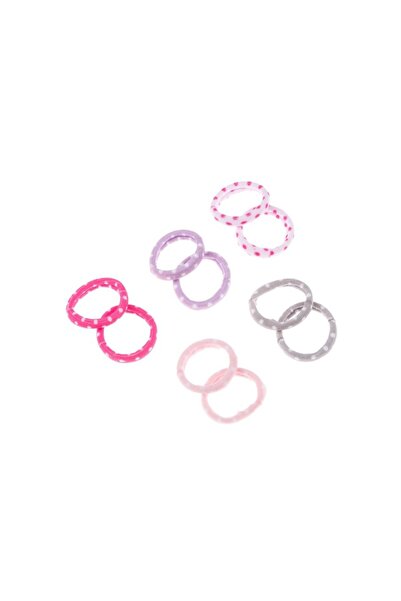 OEM Set 10 buc elastice de păr pentru fete cu buline, multicolore, coafuri ve...