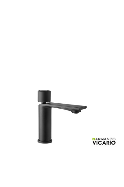 VICARIO Μπαταρία Νιπτήρα με Βαλβίδα Clic-Clac Halo Μαύρο Ματ 515010-400