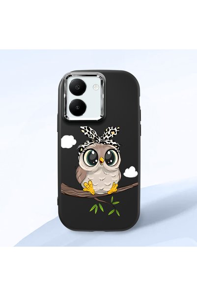 Hontinga Vivo Y77T 5g Compatible Case Camera Protective Black Silicone Couple...